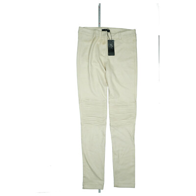 Just EVE Damen Stoff Hose super stretch slim Skinny Fit Gr. 36 W26 L30 Beige NEU