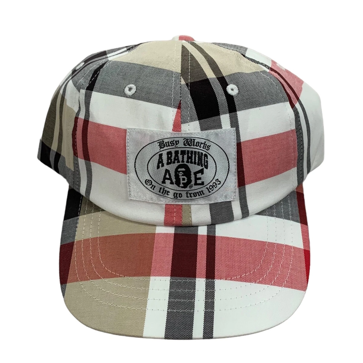 BAPE Ape Head Line Panel Cap White