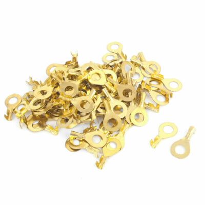 100pcs 19Amp AWG9-3 Wire Cable Copper Tongue Non-insulated Ring Terminals  KD