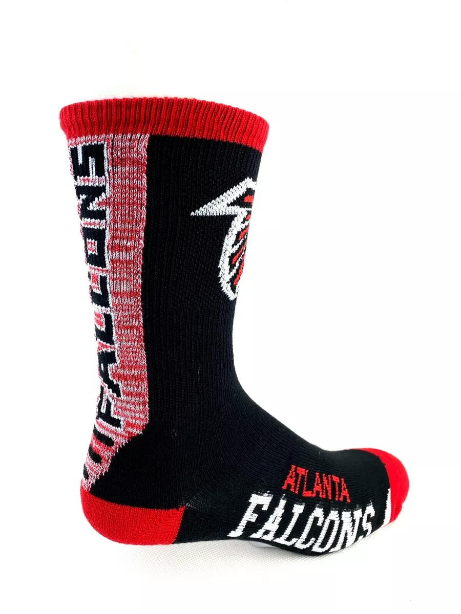 Atlanta Falcons Football Black with Red RMC Vortex Deuce Crew Socks