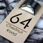 Laser House Number Plaques Personalised Wall Signs LED Solar Light Door Numbers