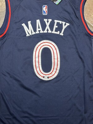 Tyrese Maxey #0 Philadelphia 76ers City Edition Sixers Blue Red