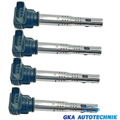 4x ZÜNDSPULE FÜR AUDI A3 A4 SEAT SKODA VW GOLF 5 6 TIGUAN T5 T6 1.8 2.0 TSI TFSI