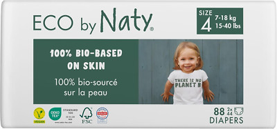 Eco-Friendly Baby Diapers - 100% Plant-Based Materials on Skin, Soft, for Sensit