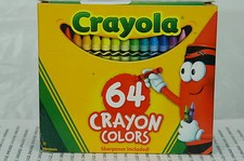 CRAYOLA CRAYONS BOX OF 64 New in Box 64 GREEN COLOR with Sharpener