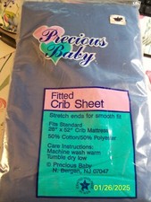 Vintage Precious Baby Fitted Crib Sheet Blue MADE IN USA