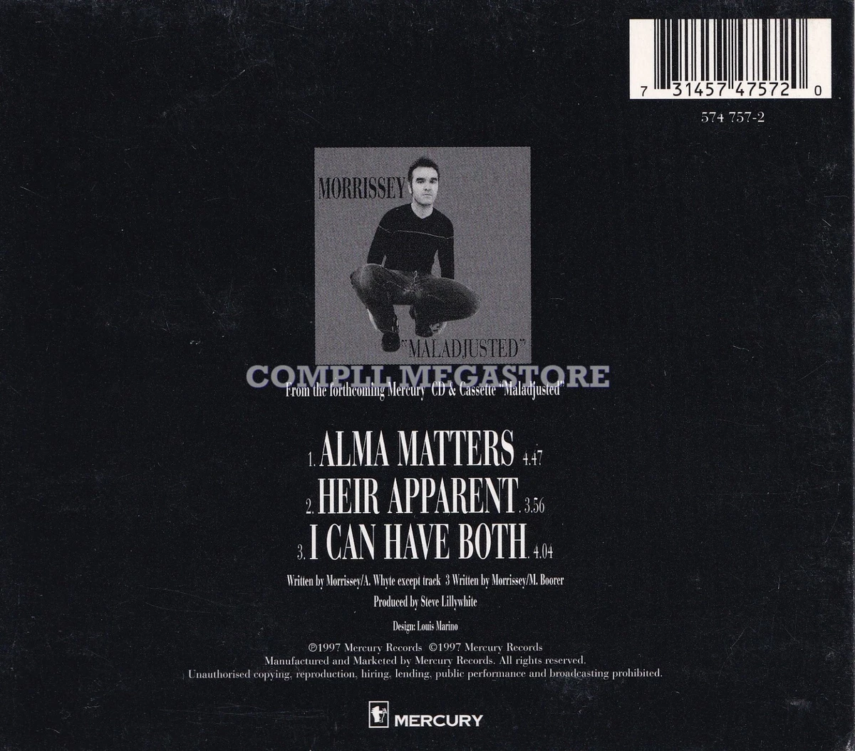 MORRISSEY - ALMA MATTERS / 1997 CD Single (AUS) HEIR APPARENT I CAN HAVE BOTH