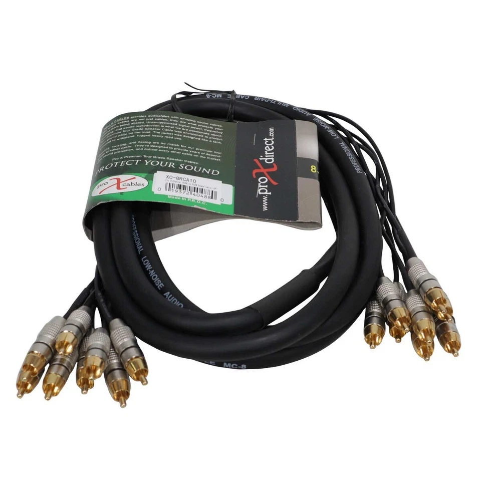Cable ProX XC-8RCA10 10 FT 8 canales RCA a RCA Foto 4 de 4
