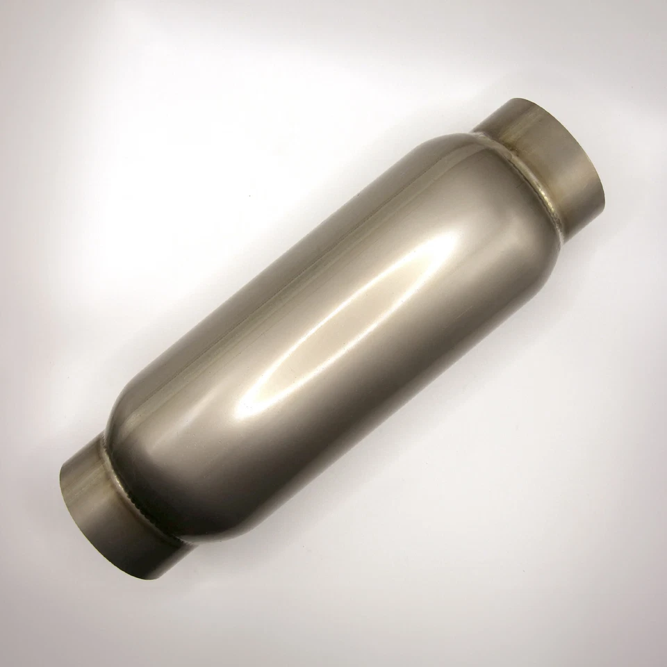 TitanFlowRacing Titanium 2.5" Race Resonator Muffler 12" OAL Perforated Core - Image 2 of 4