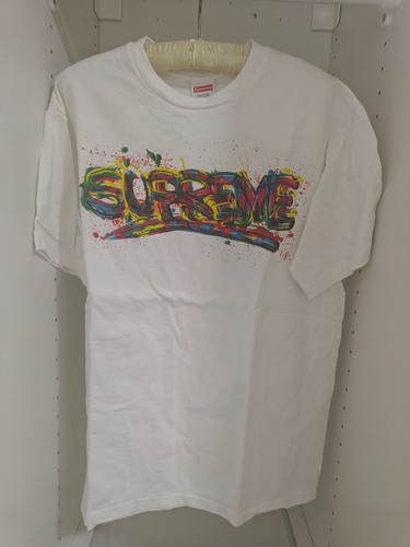 Supreme Paint Logo Tee in White Medium T-Shirt - Spring/Summer 2020 - NEW