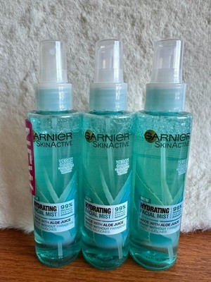 Lot of 3 Garnier SkinActive Hydrating Facial Mist with Aloe Juice, 4.4 fl oz
