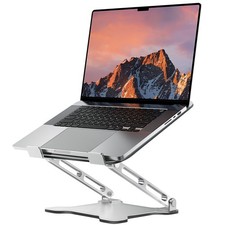 Adjustable Laptop Stand Metal Foldable Riser Ventilated Fits 10-15.6 Inch