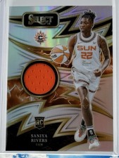 2025 Select WNBA Saniya Rivers Sparks Memorabilia Patch Silver #SP-SR Sun
