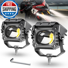 Nedriove Motorcycle Fog Lights Motorcycle Auxiliary Driving Lights 6500K Pure