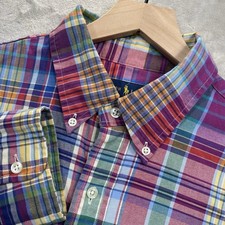 Ralph Lauren Shirt Men's L Multicolor Plaid Long Sleeve Button Down