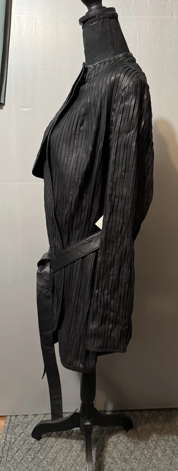 Mark & James by Badgley Mischka Leather Dress SZ L Goth Renaissance Gladiator - Image 2 of 4