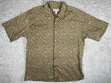 Mens Tori Richard Size Large Cotton Lawn Hawaiian Shirt Made in USA Geometric L