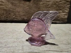Fenton Glass Sunfish Angelfish Figurine Pink Iridescence USA Handmade 2.8 in