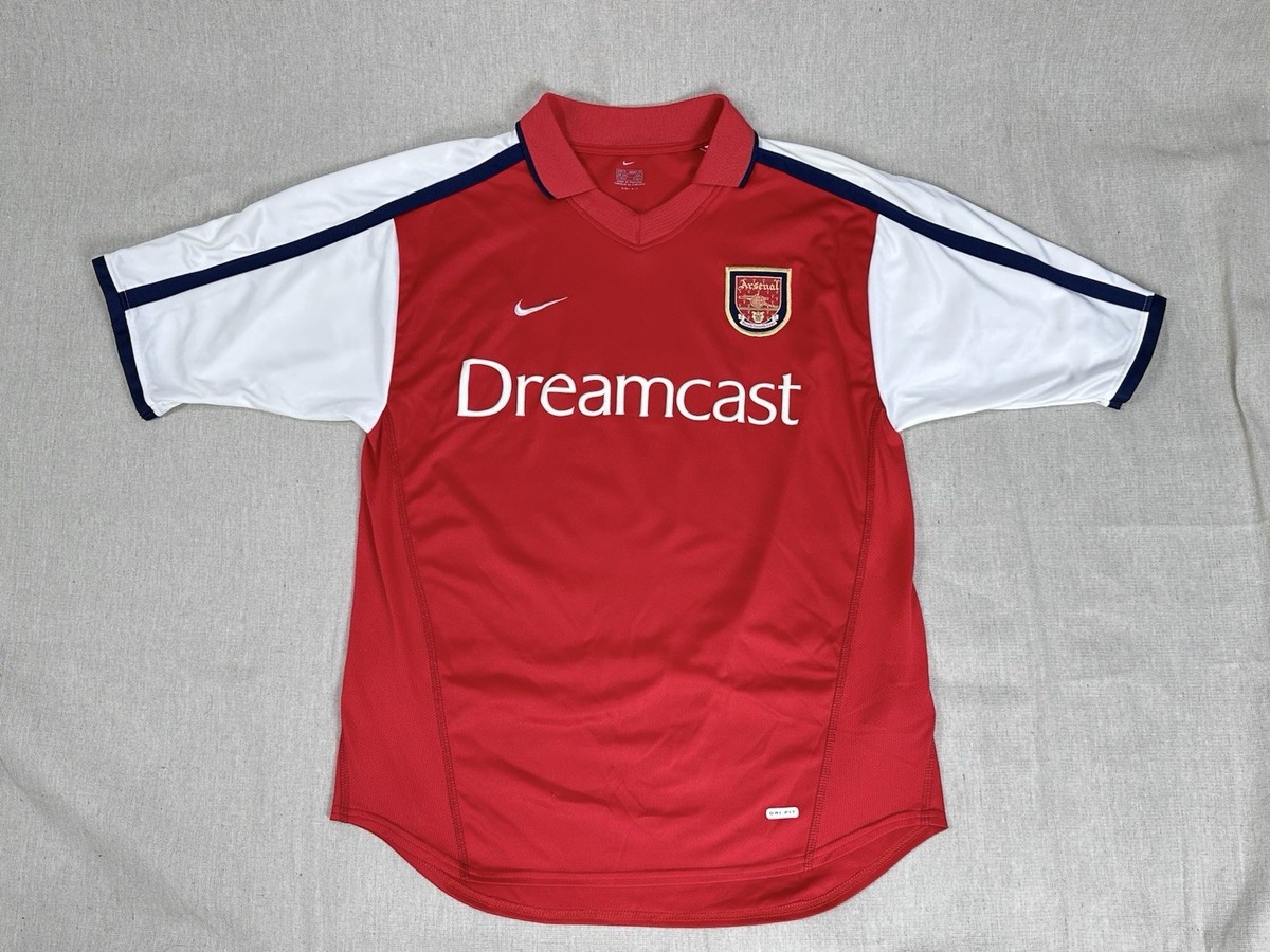 Vintage Nike Arsenal FC Dreamcast Football Soccer Jersey 2000 Y2K