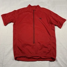 Bellwether Cycling Jersey Red Adult Large 3/4 Zip Back Pockets