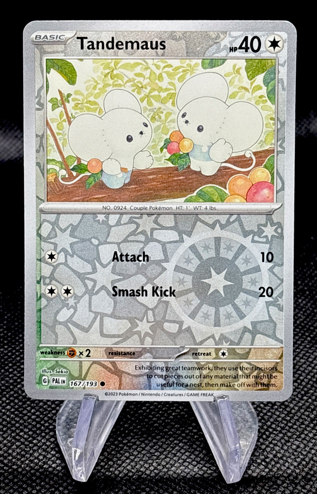 Pokemon TCG Paldea Evolved Reverse Holo Tandemaus #167/193