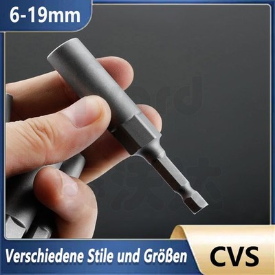 1/4'' Hex Stecknuss Bits mit Nuss Steckschlüssel 6-19mm Vertiefen Drive 80mm