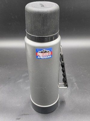 Vintage Rugged American Aladdin's Thermos Steel Insulated Vacuum Bottle 1 Quart