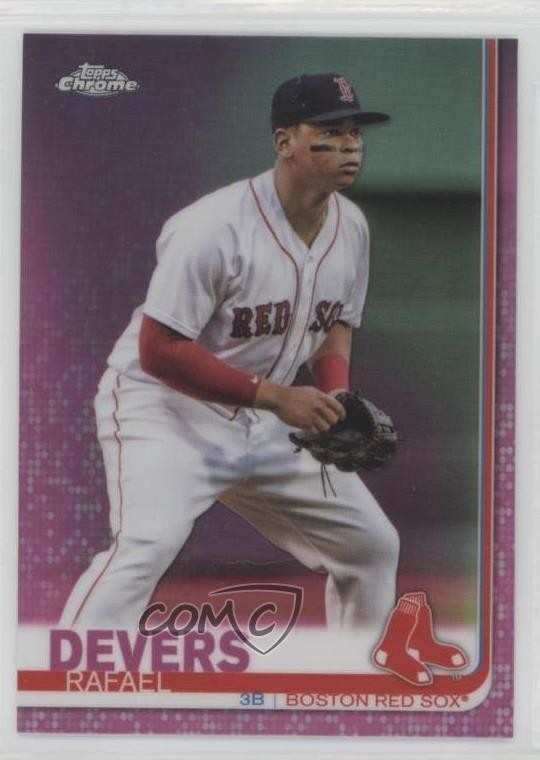 2019 Topps Chrome Pink Refractor Rafael Devers #184 2r7
