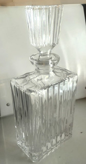Vintage Mikasa Park Lane Square Crystal Spirit Decanter w/Stopper Excellent
