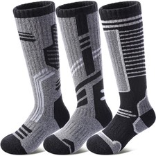 Merino Wool Ski Socks Boys Girls Thermal Winter Warm Thick Cozy Socks for Ski...