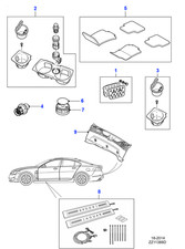 Jaguar Genuine Floor Mats Full Set Front Rear Textile Carpets Velours Protectors