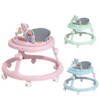 Infant Baby Walker Bouncer with Play Tray & 360° Wheels Learning to Walk Support