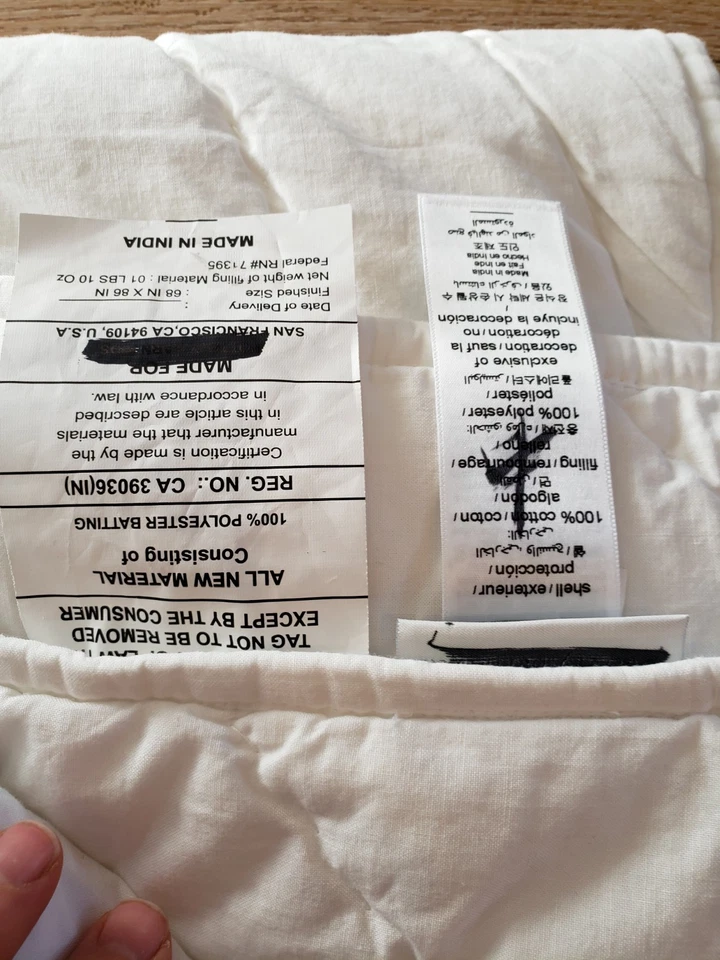 Edredón Pottery Barn Kids Confetti Corazones, Doble 68"x86" Largo Multicolor Nuevo sin Etiquetas Foto 2 de 3