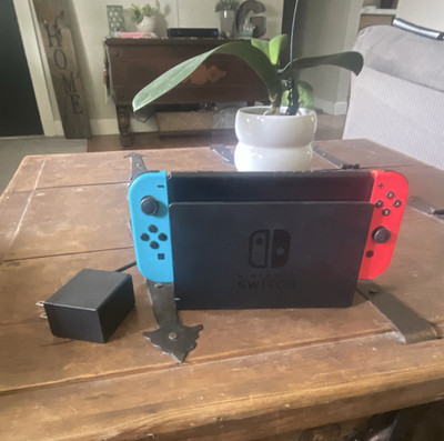 Nintendo Switch Console Black w/ Neon Red/Blue Joy-Con, Dock, HDMI