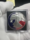 2024 USA American Eagle I Stand With Texas 1 oz Silver Coin Colorized 009/199