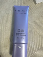 Meaningful Beauty Anti-Aging Day Creme Full Sz 1.7oz, 50ml NWOB Seal Exp 08/2026