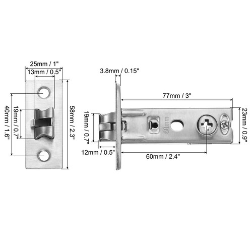 Stainless Steel Deadbolt Lock, Single Dead Bolt Locks, Bronze - Imagen 3 de 7
