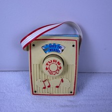 VTG Fisher Price Pocket Radio Music Box 775 Pop Goes the Weasel Toy 1972 Working