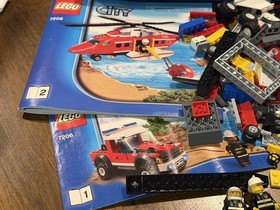 LEGO City 7206: Fire Helicopter - Complete with Box Instruction/ Retired in 2010
