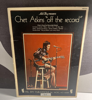 Mel Bay Chet Atkins Off The Record Guitar Tab Songbook Country 1976 Vintage