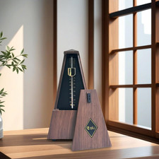 Metronome - Classic Mechanical Wind-Up Design with Bell for Piano, Guitar, Violi