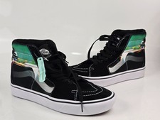 Vans Sk8-Hi ComfyCush Black / Green Suede High Top Sneakers US Size 8.5