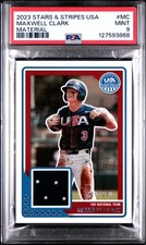 2023 Panini Stars & Stripes Usa Material #MC Maxwell Clark PSA 9