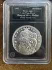 1887 Double Struck Error Morgan Silver Coin, 1 oz Fine Silver, Bradford mint