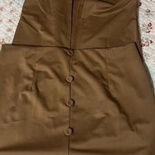 Tan Fitted Maxi Skirt