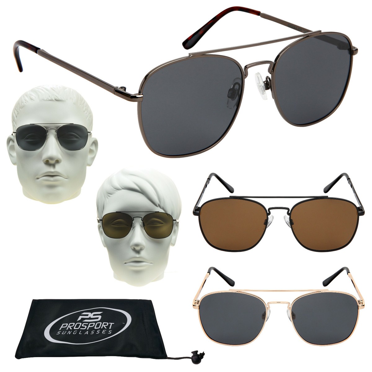 Polarized Aviator Sunglass Men Women Anti Glare Fishing  display picture 2