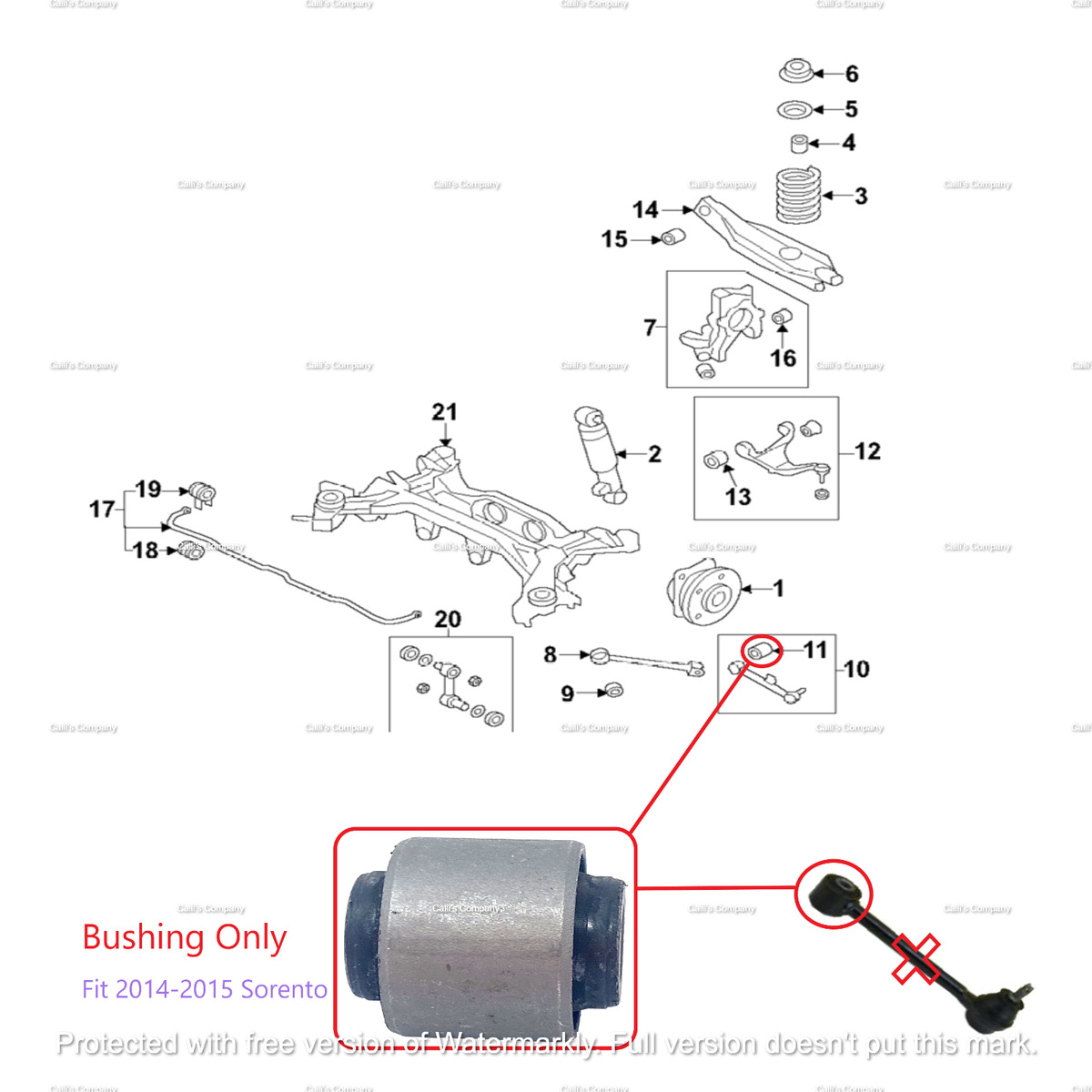 52345-SOX-A01 Bushing For 2003-2008 HONDA PILOT YF1 Rear Lateral 