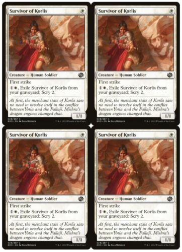 MTG Survivor of Korlis x4 The Brothers' War Common NM Playset - Picture 1 of 1