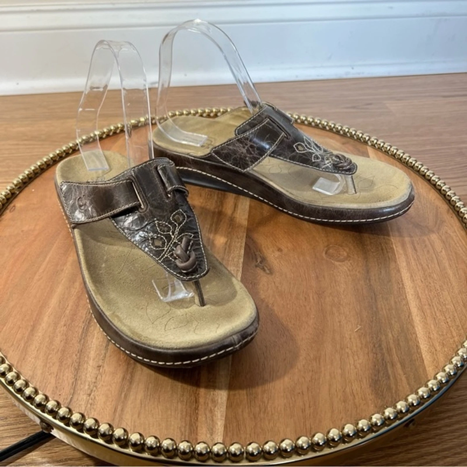 Sandalo Aravon by New Balance marrone in pelle comfort taglia 9