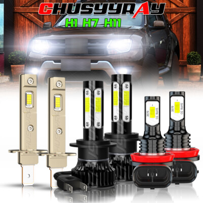 For Renault Duster 2013-2016 Kit H1 H7 LED Headlight H11 Fog Light Combo Bulbs